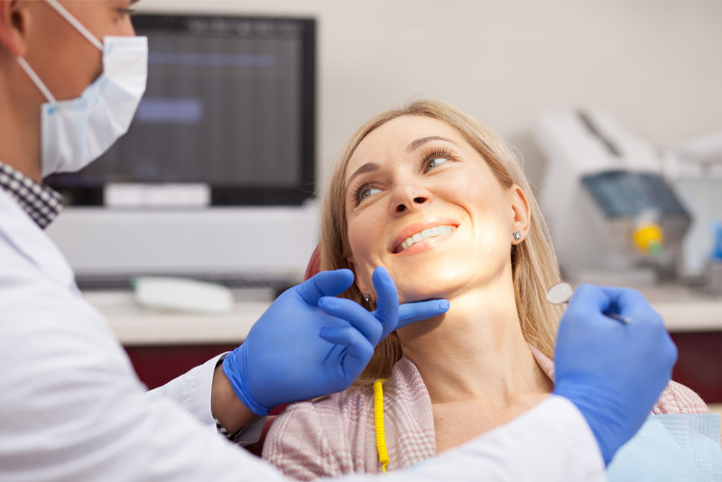 Very nice lady smiling at Bonvallet Dental